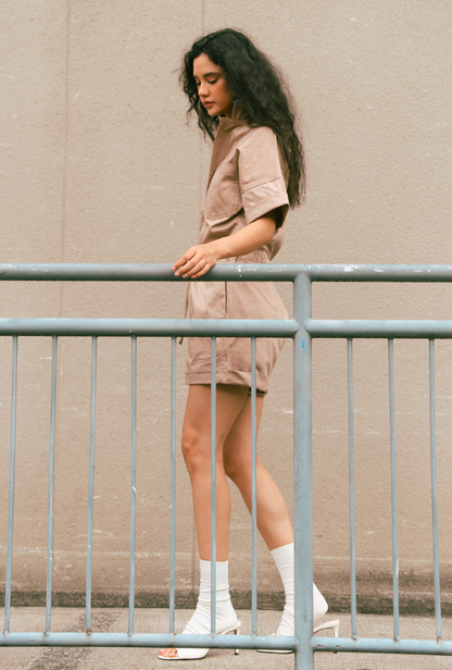 Enterizo reverso beige